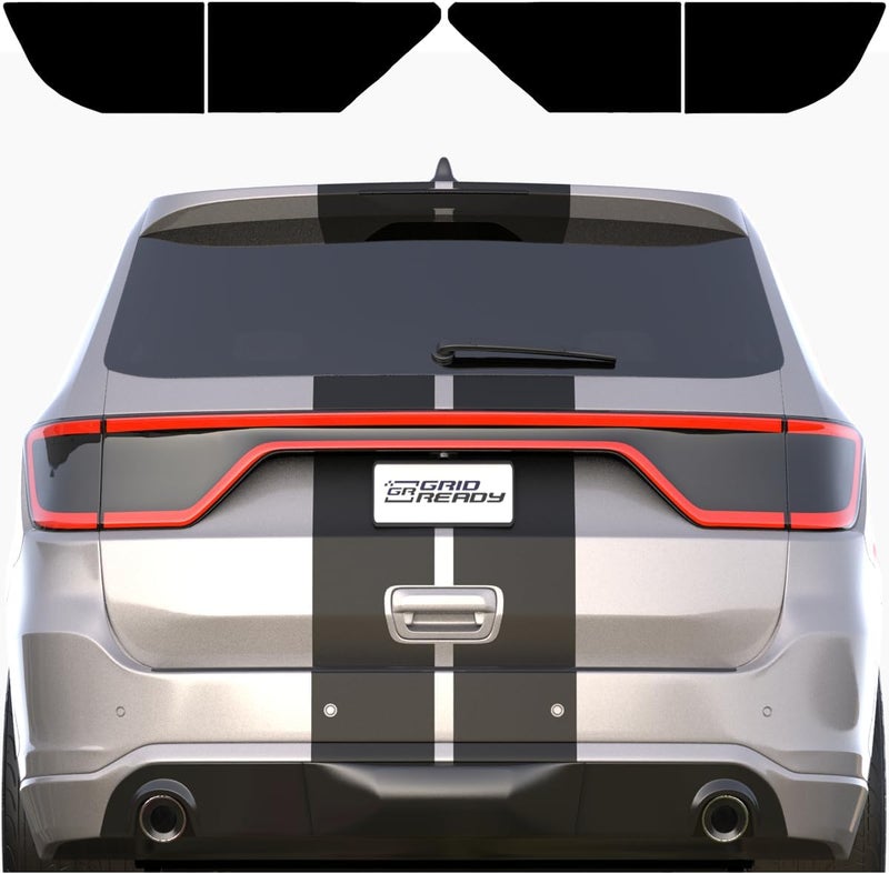 GRIDREADY Fits 2014-2024 Dodge Durango Tail Light Tint Kit. Dark black smoke vinyl taillight overlay accessories. - Image 1